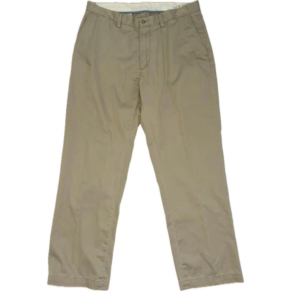 Polo Ralph Lauren Pants Mens 34x30 Khaki Chino Relaxed Fit Flat Front Cotton